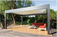 Système de couverture de toit à persiennes imperméable pour gazebo de jardin, pergolas en aluminium préfabriquées