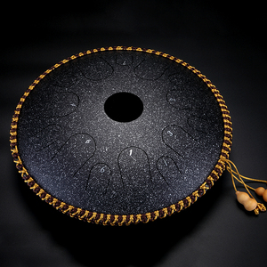 <span class=keywords><strong>Hangdrum</strong></span> de Cobre Fino de 14'' Suministrado por Fábrica, Tambor Handpan Dorado en Tono C Natural - Product Image 5