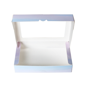 กล่องบรรจุภัณฑ์ขนม<span class=keywords><strong>โม</strong></span><span class=keywords><strong>จิ</strong></span>โดนัทแบบไล่สีพร้อมโลโก้ กล่องฝาพับแบบกำหนดเองพร้อมหน้าต่างใสสำหรับร้านเบเกอรี่ บรรจุภัณฑ์<span class=keywords><strong>คั</strong></span><span class=keywords><strong>พ</strong></span><span class=keywords><strong>เค้ก</strong></span> - Product Image 3
