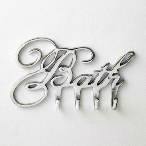 Modern Silver Metal Wall <b>Hooks</b> Elegant Design Mirror Polished Finish Perfect For Bathroom And Home Storage Solutions - Product Image 1