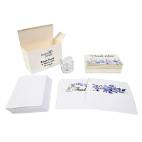 Ensemble de cartes de remerciement personnalisées avec logo, impression florale de luxe, cartes cadeaux de remerciement pour les petites entreprises, les mariages, les anniversaires, avec enveloppes