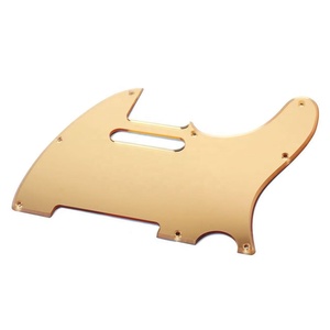 Battipenna Trasparente Oro a 8 Fori per Chitarra TL/Telecaster/Basso in Plastica - Product Image 5