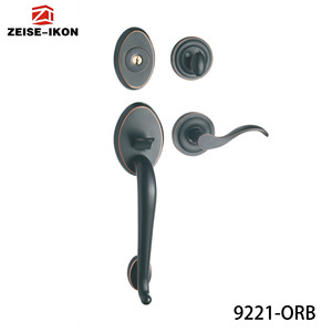 Ensemble de poignée de porte d'entrée et de serrure à pêne dormant, avec bouton de porte intérieur, résistant à l'effraction, compatible SmartKey, à réinitialiser - Product Image 3