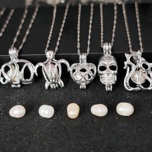 2312 bijoux Offres Spéciales peut ouvrir creux naturel huître perle collier série accessoires fabricants - Product Image 4