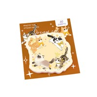 Notes autocollantes pour chat et chien, mignonnes, recyclables, pour étudiants