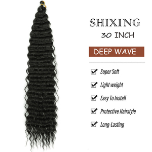 Capelli Sintetici Ondulati Profondi da 30 Pollici, Estensioni per Trecce Yaki Ombre, Fibra Resistente alle Alte Temperature per Donne - Product Image 3