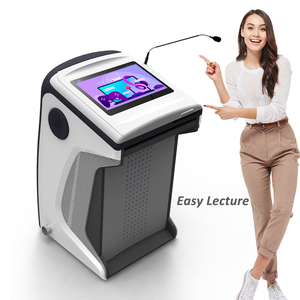 Quality Modern Adjustable 21.5 LCD Digital Pen Touch Kiosk Mic Lectures Smart Collapsible Podium Indoor Animation - Product Image 1