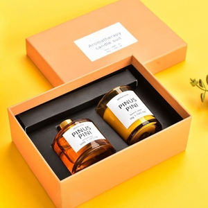 Velas perfumadas de tarro esmerilado de pedido a granel de lujo personalizado y juego de regalo difusor de caña con caja - Product Image 1