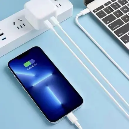 Grosir US EU UK AU Pin Plug Ganda T PD Adaptor Daya Cepat untuk Apple 35W Dual Usb-c Port Adaptor Daya Kompak dengan Kotak