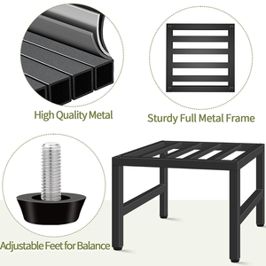 Support pour plantes d'<span class=keywords><strong>intérieur</strong></span> et d'extérieur, robuste, en fer forgé, socle métallique, support bas pour fleurs, étagère de présentation pour plantes - Product Image 3