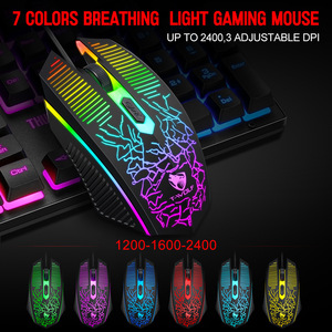 TF400 4 में 1 गेमिंग कॉम्बो सेट वायर्ड rgb इंद्रधनुष बैकलाइट कीबोर्ड माउस हेडसेट माउस पैड पूर्ण किट - Product Image 4