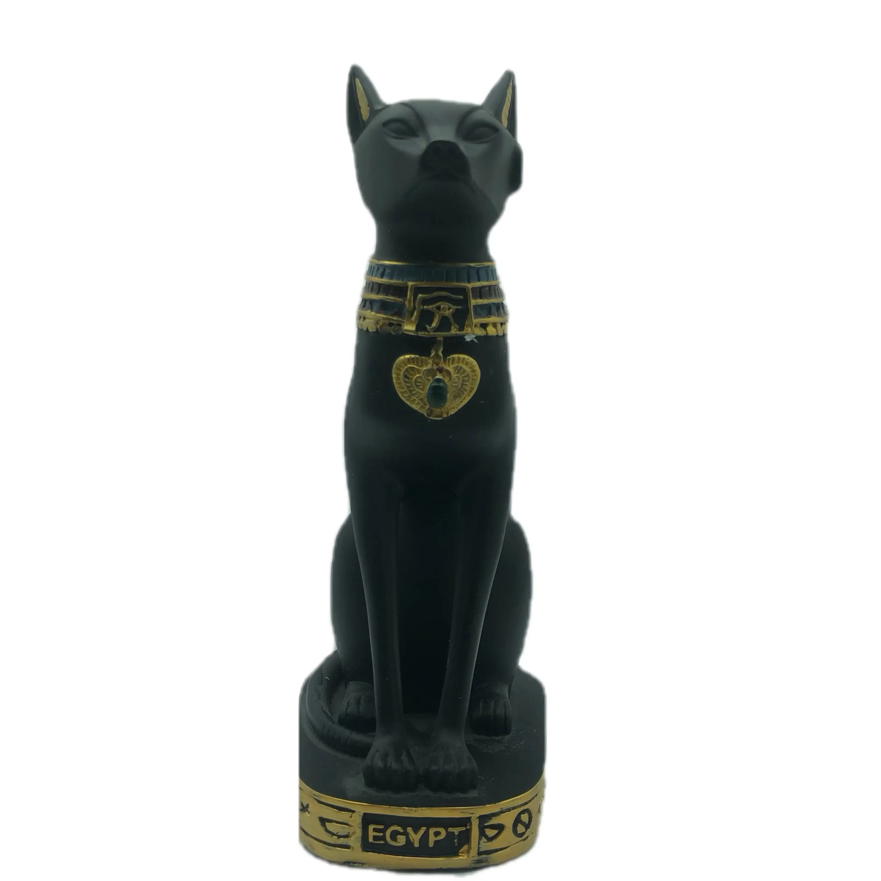 Estátua de resina egípcia para gato, decoração artesanal de escultura de gato, antiga, exótica, estatueta colecionável para casa