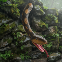 Modèle de serpent animatronique réaliste grandeur nature, sculpture de serpent mécanique réaliste pour exposition, parc à thème et centre commercial