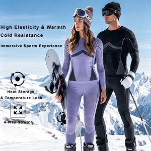 Sous-vêtements thermiques d'hiver personnalisés pour hommes et femmes en spandex/nylon, séchage rapide, pour le <span class=keywords><strong>ski</strong></span>, la randonnée, le hockey sur glace, les activités de plein air - Product Image 2