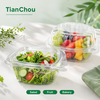Boîte alimentaire en PET transparent, emballage en plastique de qualité alimentaire, boîte à salade pour salade et plats à emporter