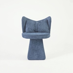 Yatak odası otel veya daire oturma odası için yumuşak peluş yastık makyaj dışkı ile Modern heykel aksan sandalye - Product Image 2