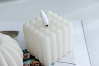 Bougie à bulles blanche électronique à piles, lampe à bougie de table à LED décorative
