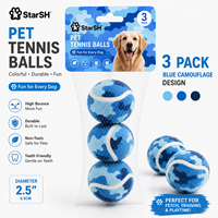 Balles de tennis camouflage pour chiens, rebondissantes, durables, jouet interactif pour chien, logo personnalisé, OEM, vente en gros