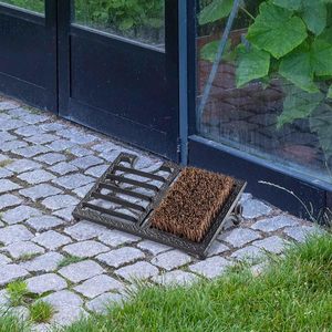 Brosse gratte-bottes d'<span class=keywords><strong>extérieur</strong></span>, brosse de nettoyage robuste pour bottes avec design incliné, gratte-bottes rustiques vintage avec brosses - Product Image 4
