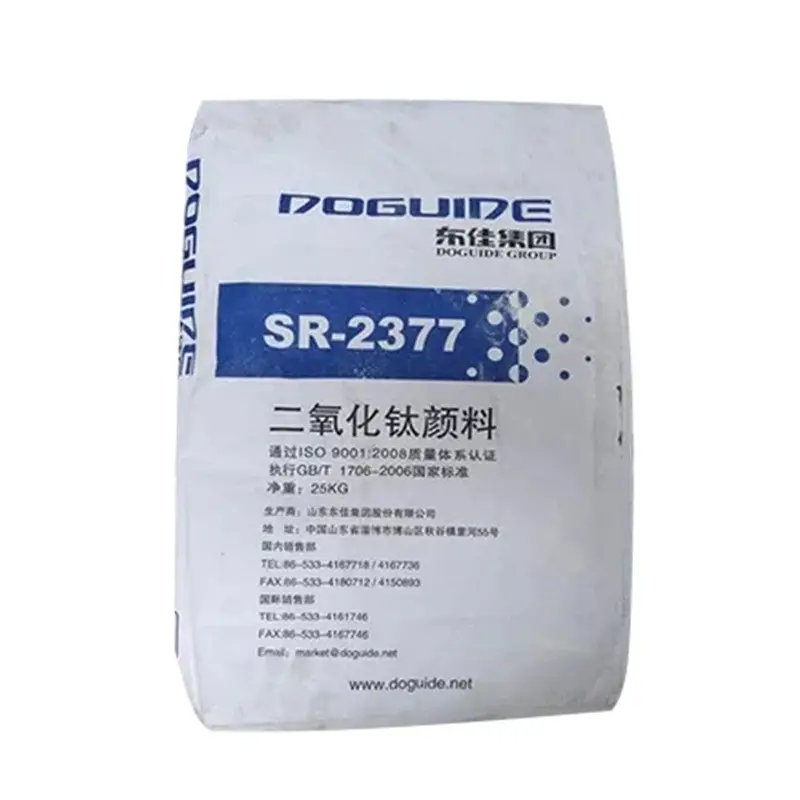 도그 가이드 루틸 이산화 티타늄 sr2377 tio2 이산화 타이늄 루틸 등급 2377 코팅 페인트 종이 만들기