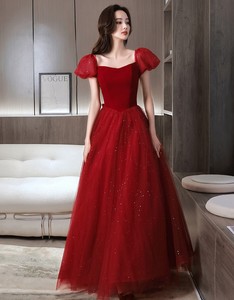<span class=keywords><strong>2022</strong></span> nuevo estilo vestido de fiesta de mujer rojo Formal elegante Maxi vestido de noche para graduación - Product Image 3