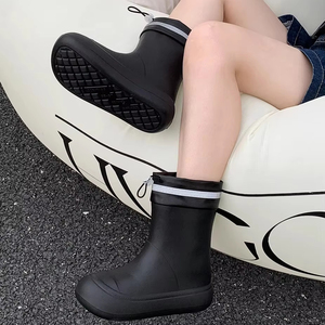 XIXITIAO Qualidade Durável Mulheres Crianças Eva Rain <span class=keywords><strong>Boots</strong></span> Anti-Slip Soft Water Shoes Waterproof Toddler Rain <span class=keywords><strong>Boots</strong></span> para Pais Crianças - Product Image 3