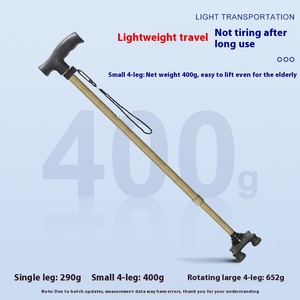 Bastón de aluminio para caminar, muletas plegables ajustables con mango para ancianos, fabricante de bastón de capacidad de carga fuerte - Product Image 4