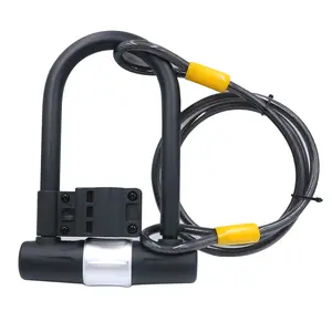 Proteção resistente de segurança contra roubo 20mm e 10mm x 1.5m, suporte de montagem do cabo, trava u