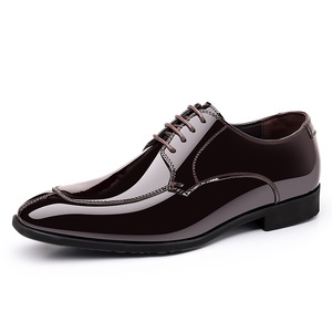 Chaussures habillées formelles pour hommes 2024, noires, à lacets, Oxford, semelle en caoutchouc, pour le bureau et la carrière, couleur unie, doublure en PU, toutes saisons - Product Image 5