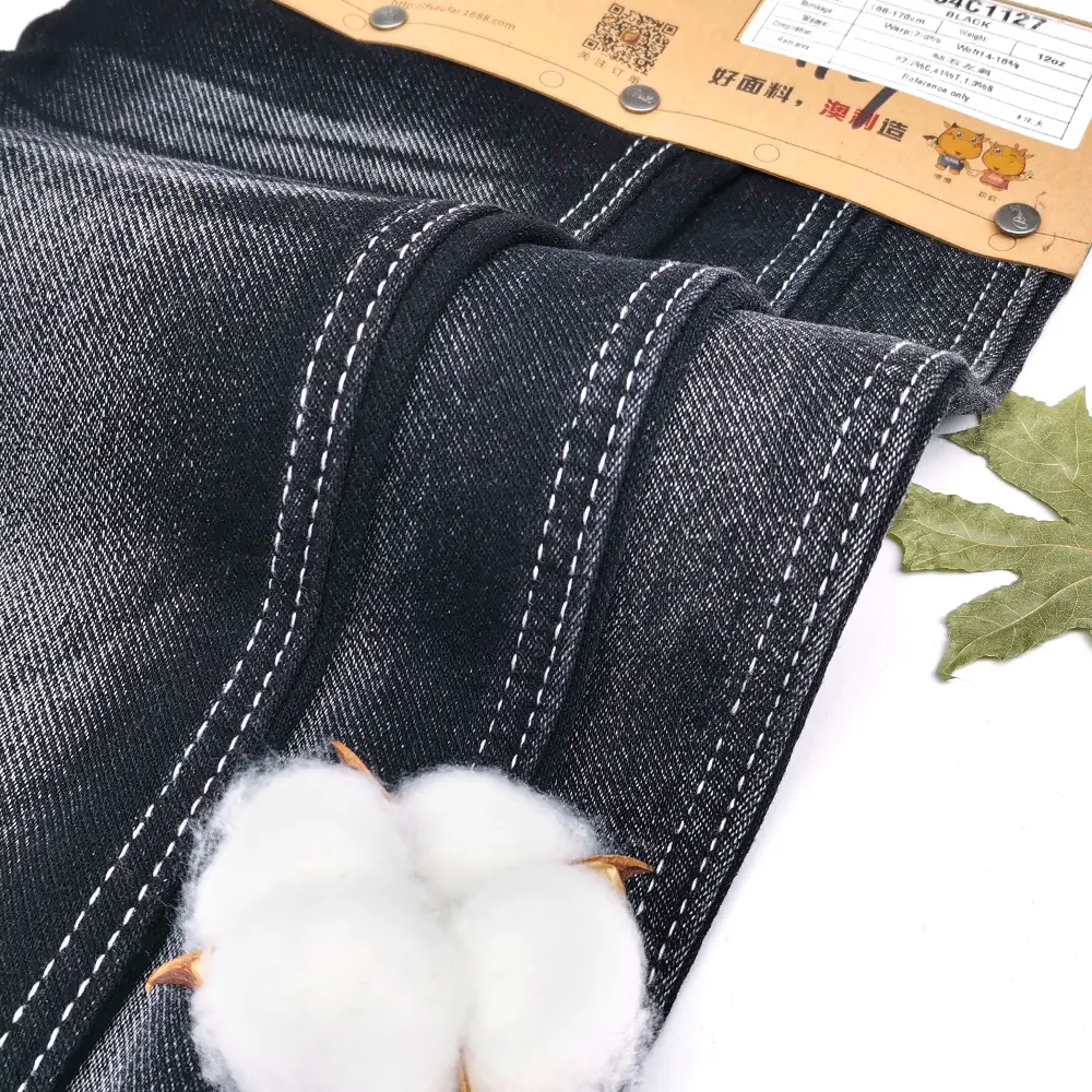 Aufar 12oz selvedge джинсовая ткань оптом по хорошей цене, хлопковая ткань спандекс на заказ, эластичная джинсовая ткань