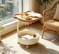 Ensemble de table basse de salon en forme d'ours, sur pieds, avec cadre en bois mobile, durable, écologique, mobilier de maison moderne et minimaliste