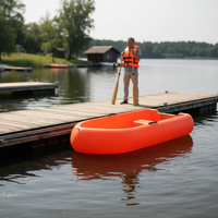 Bateau en plastique PE haute densité à double pont de 2,3 m de bonne qualité, très vendu, pour la pêche, petits bateaux en PE