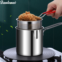 Juego de Sartenes Directo de Fábrica, Olla Anti-salpicaduras, Sartén Redonda, Olla para Freír Profunda de Acero Inoxidable, para Papas Fritas y Pollo
