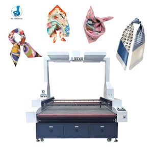 Gran oferta, máquina cortadora láser CO2 de 100W, sistema de refrigeración por agua BMP de alta calidad 180*220 para corte de tela de pañuelo musulmán - Product Image 1