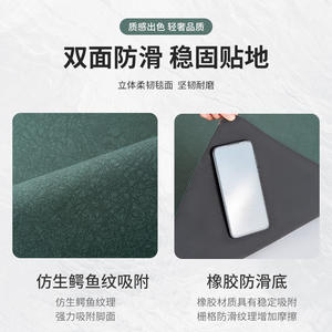 พรมเช็ดเท้าหน้าประตูทางเข้าแบบสี่เหลี่ยมผืนผ้า PVC กันลื่น ซักได้ พรมปูพื้นบ้าน สีพื้น - Product Image 4