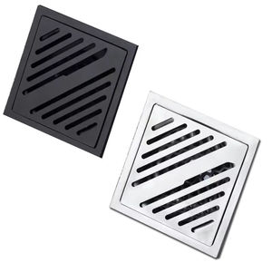 YOTO 2025 <span class=keywords><strong>Drain</strong></span> de sol moderne en acier inoxydable galvanisé noir anti-odeur Grille de drainage crépine pour salle de bain et hôtel - Product Image 3