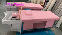 Yicheng beauté rose Spa shampooing chaises pour salon de coiffure salon de coiffure meubles shampooing évier salon de coiffure lavabo et chaise