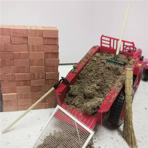 บ้านตุ๊กตาจิ๋วสีแดงเทาอิฐสำหรับงานแฮนด์เมด DIY อาคารตุ๊กตาและสถาปัตยกรรมภูมิทัศน์ขนาดเล็ก - Product Image 5