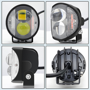 Focos LED Láser para Motocicleta, Doble Color Blanco y Amarillo, Luces Auxiliares de Trabajo, Mini Luces de Conducción para Motocicleta - Product Image 1