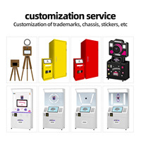 Software de Impresora para Cabina de Fotos Todo en Uno, Carcasa con Logotipo, Control Remoto, Proveedor de Cabinas de Fotos de Alta Tecnología, Máquina Expendedora Personalizable