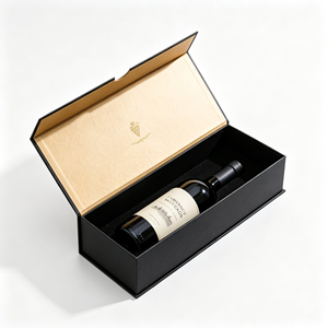 Custom Logo Luxury Wine Packaging <b>Box</b> Foldable Magnetic Rigid Paper Gift <b>Box</b> for <b>Red</b> Wine Champagne Whiskey Bottles - Product Image 5