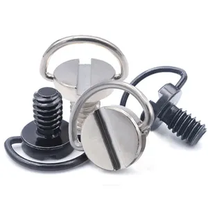 Stainless Steel 1/4 Quick Release Camera Mounting Screw O Ring D Ring Quick