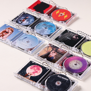 High Quality CD Keychain DVD <strong>Key</strong> Ring Custom Logo Acrylic Blank Mini <strong>Album</strong> Idol NFC CD Keychain - Product Image 3