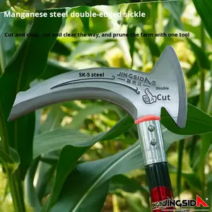 Jingsida Outil spécial pour <span class=keywords><strong>l</strong></span>'extérieur <span class=keywords><strong>Faux</strong></span> à long manche en acier au manganèse épaissi pour couper les tiges de maïs et couper <span class=keywords><strong>l</strong></span>'<span class=keywords><strong>herbe</strong></span> - Product Image 2