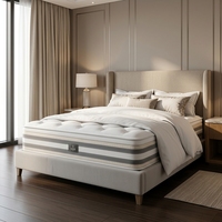 Matelas en latex double face JISI Queen, doux, 30 cm, matelassé, pour chambre d'hôtel