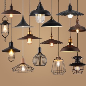 Lampada a Sospensione in Ferro Stile Industriale Americano Retrò con LED per Banconi Bar, Sale da Pranzo e Caffè - Product Image 2