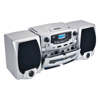 Système stéréo de haute qualité avec lecteur de cassettes double, centre musical, couleur personnalisable, radio FM portable, enregistrement continu haute vitesse