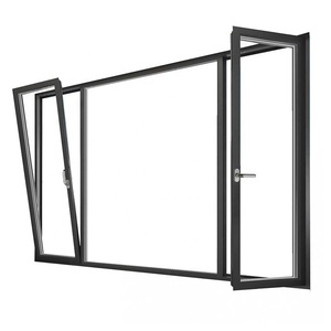 نافذة فاخرة كبيرة مقاومة للأعاصير ذات زجاج مزدوج قابلة للإمالة والدوران وفتح كامل للمنازل - Product Image 5