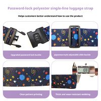 Sangle de bagage/ceinture de bagage personnalisée avec logo OEM ODM, accessoires de voyage robustes et tendance avec serrures TSA et codes.