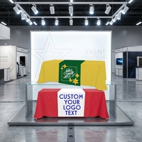 Drapeau de table rectangulaire personnalisé pour salons professionnels, expositions, promotion commerciale et image de marque d'entreprise